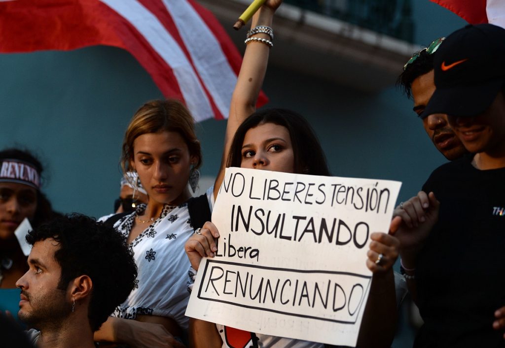 Manifestación por la renuncia de Ricardo Rosselló, noveno día, 19 de julio de 2019 (Ana María Abruña Reyes)