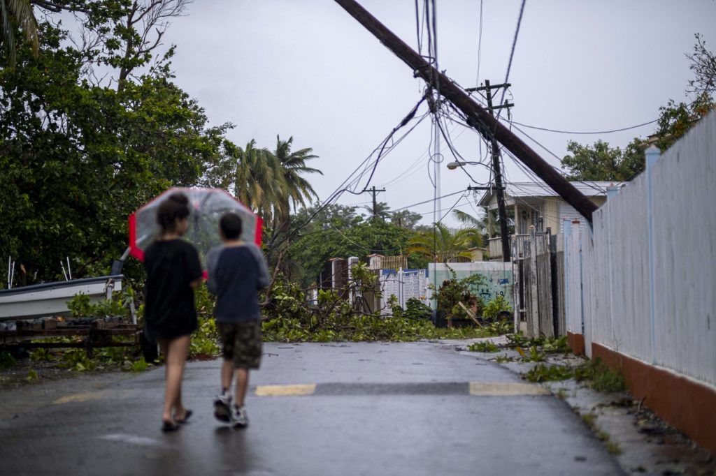 Hurrican Fiona landfalls in Puerto Rico